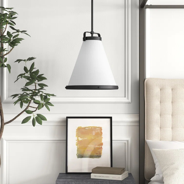 Coco Single Light Cotton / Cotton Blend Dimmable Pendant