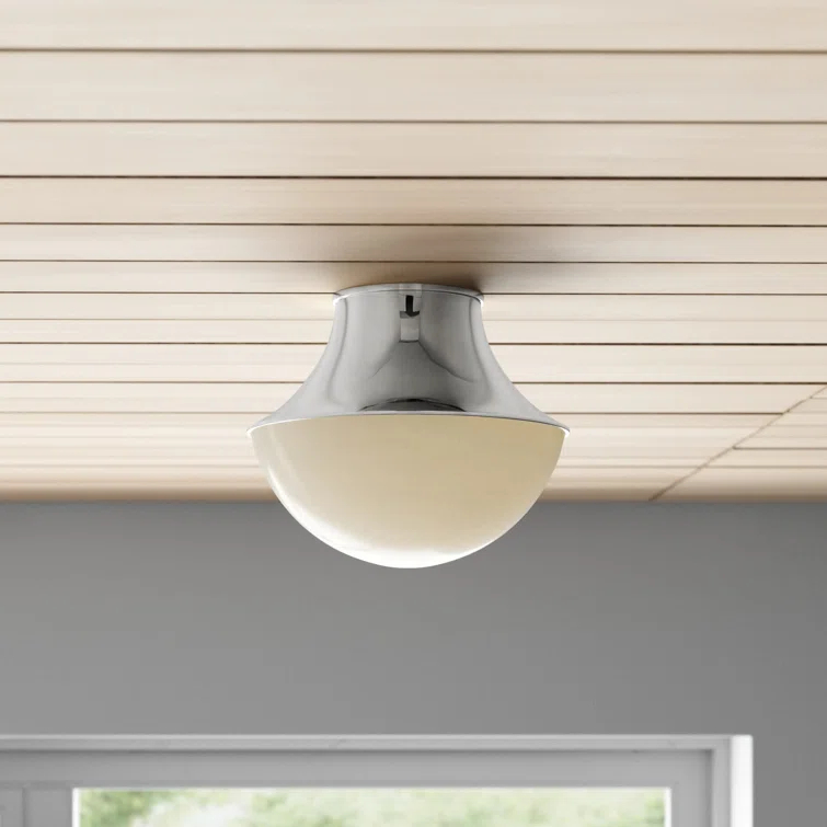Alistair Single Light Glass Flush Mount