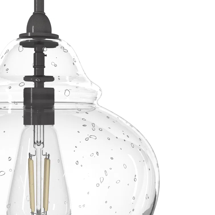 Dunshire 1 Light Noble Bronze Pendant with Glass