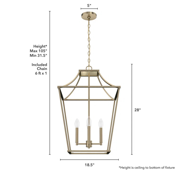 Laurel Ridge 4 Light Lantern Pendant