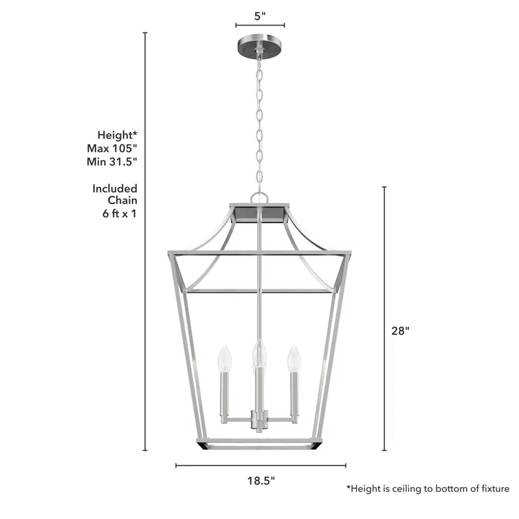 Laurel Ridge 4 Light Lantern Pendant
