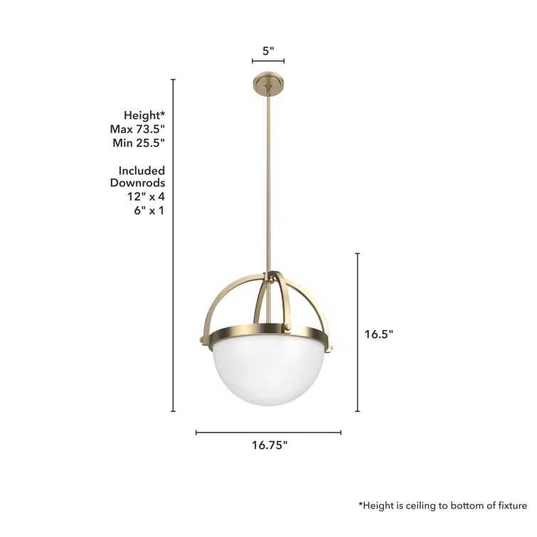 Wedgefield 3 Light Globe Pendant