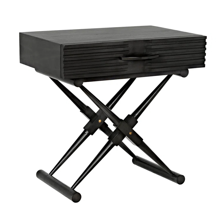 Zanta Solid Wood End Table with Storage