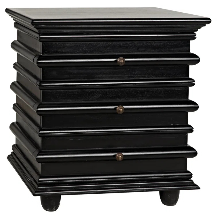 Ascona Solid Wood 3 - Drawer End Table