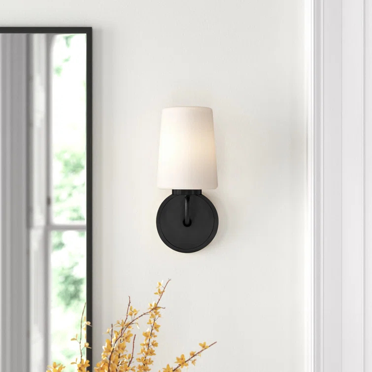 Fitz Single Frosted Dimmable Bath Sconce