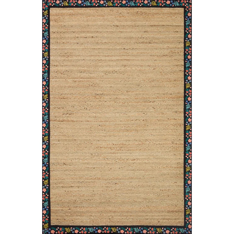 Rifle Paper Co. x Loloi Costa COS-01 Wildwood Natural/Black Area Rug