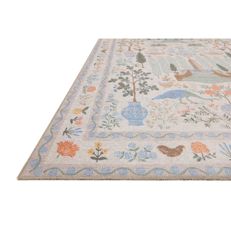 Rifle Paper Co. x Loloi Menagerie MEN-03 Camont Cream Rug