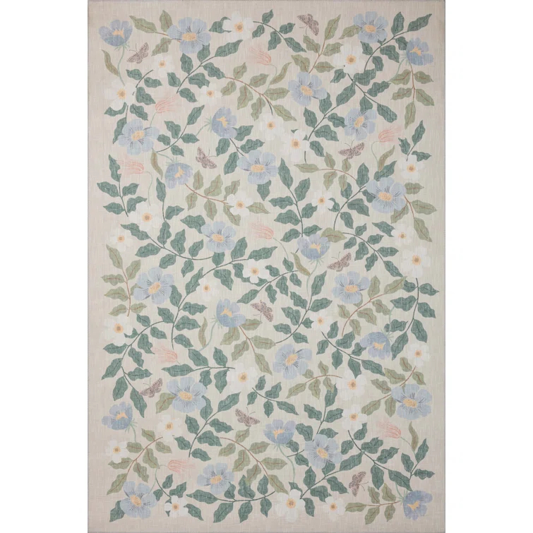 Rifle Paper Co. x Loloi Cotswolds COT-02 Primrose Sand Rug
