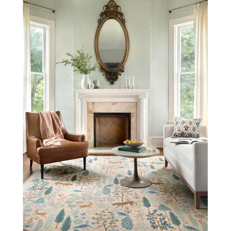 Rifle Paper Co. x Loloi Menagerie MEN-02 Forest Cream Rug