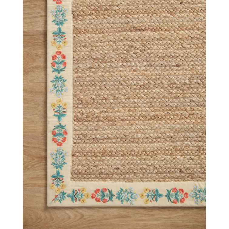 Rifle Paper Co. x Loloi Costa COS-02 Mughal Rose Natural Cream Rug
