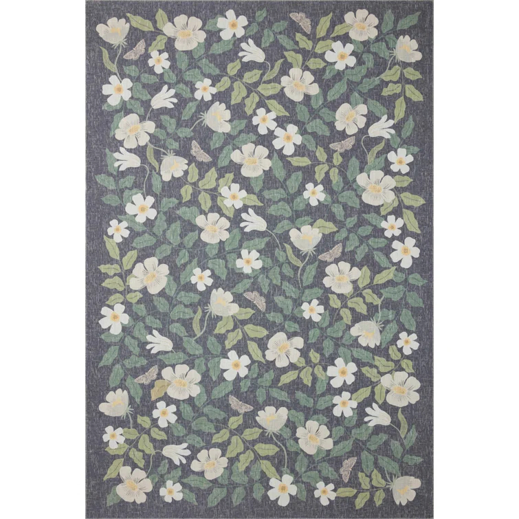 Rifle Paper Co. x Loloi Cotswolds Primrose Charcoal Rug