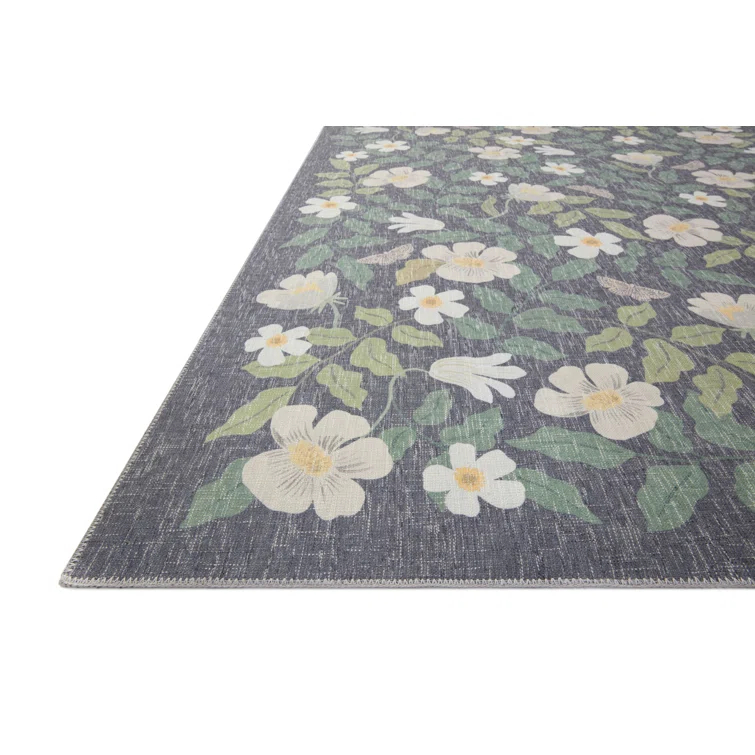 Rifle Paper Co. x Loloi Cotswolds COT-02 Primrose Charcoal Rug