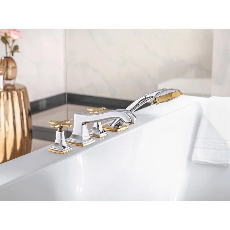 Hansgrohe Metropol Classic 4-Hole Roman Tub Set Trim with 1.8 GPM Handshower Trim Set Only