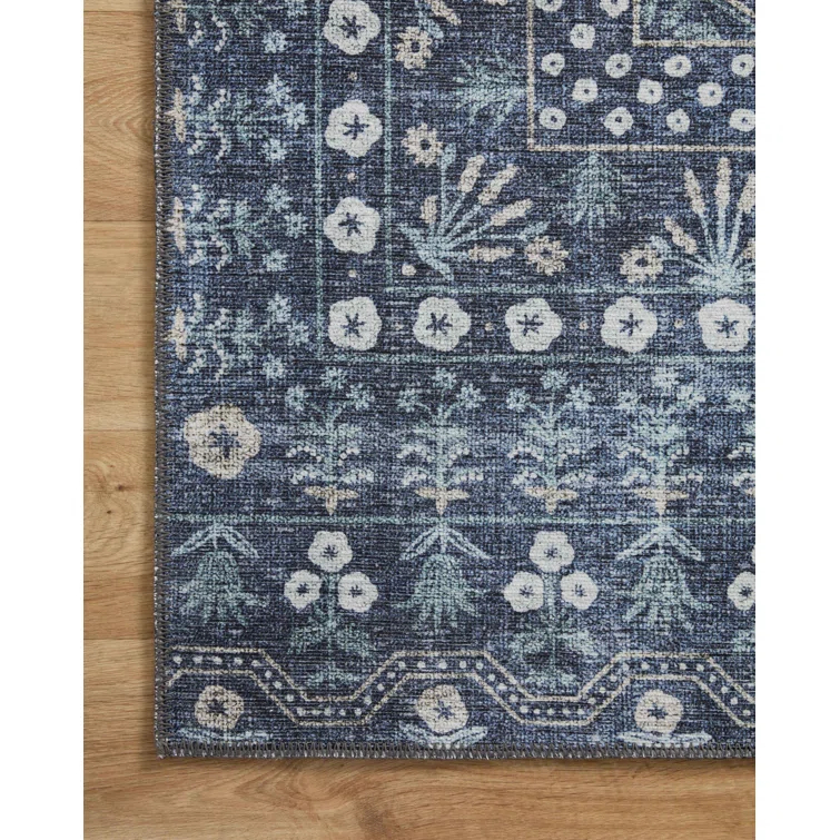 Rifle Paper Co. x Loloi Maison Rosette Blue Rug