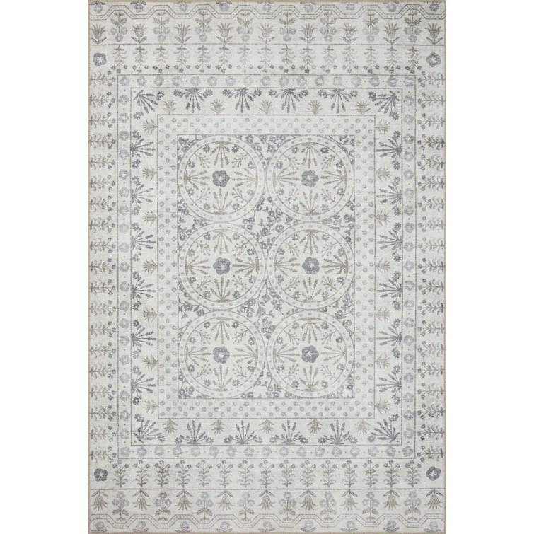 Rifle Paper Co. x Loloi Maison MAO-03 Rosette Ivory Rug