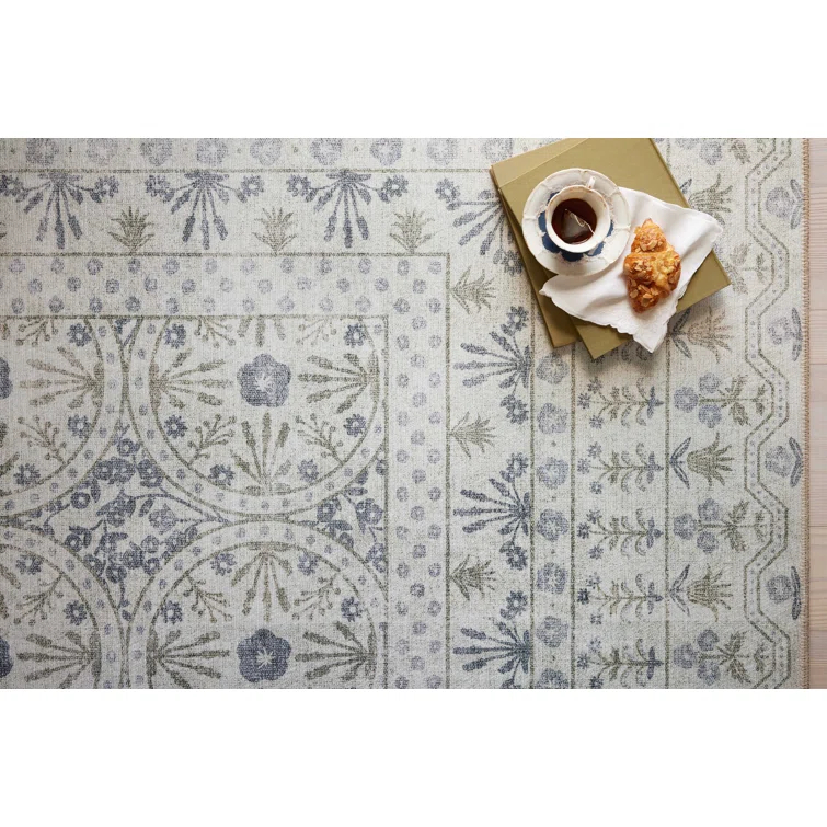 Rifle Paper Co. x Loloi Maison MAO-03 Rosette Ivory Rug
