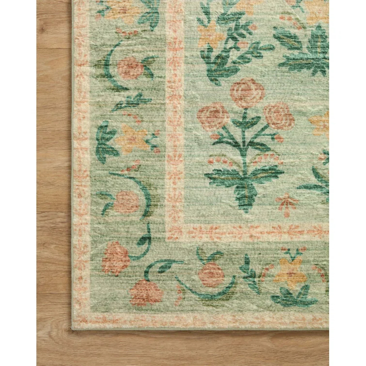 Rifle Paper Co. x Loloi Eden Mughal Rose Blush Rug feat. CloudPile