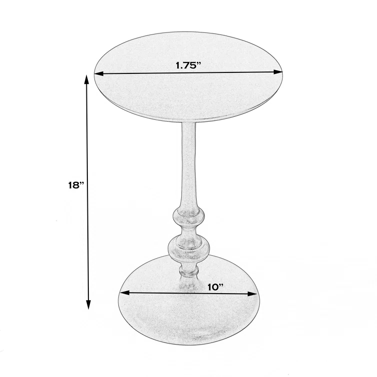 Ivanna Dark Bronze Round Metal Side Table
