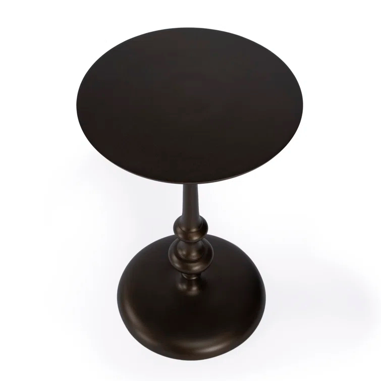 Ivanna Dark Bronze Round Metal Side Table