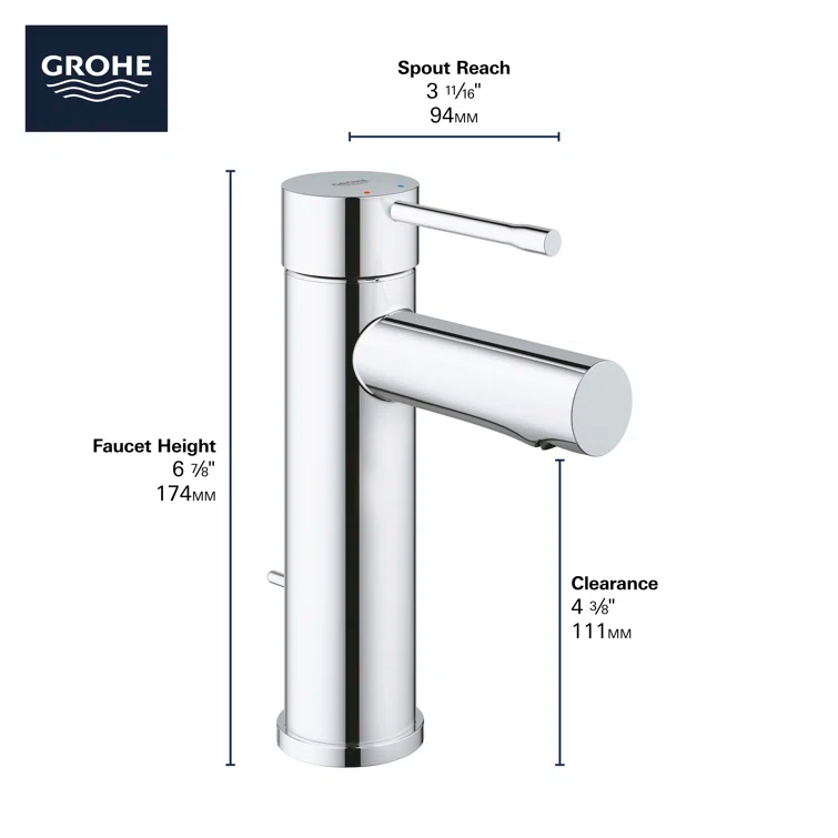 Essence New Single Hole Faucet with Drain Assembly