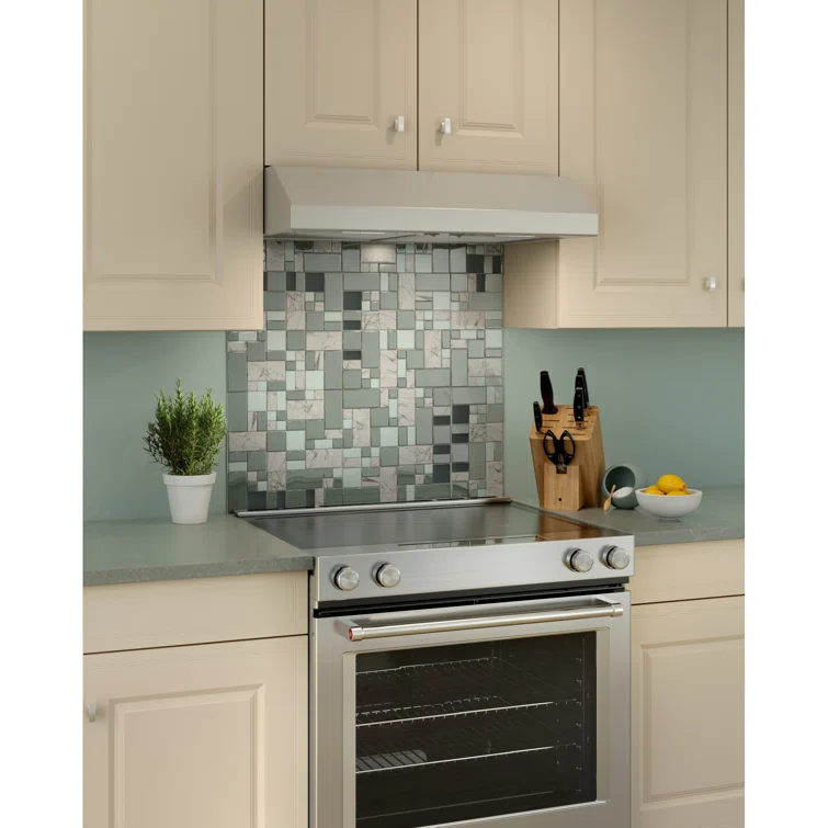 Broan NuTone 30" Stainless Steel 300 CFM Convertible Under Cabinet Range Hood with Mesh Filter