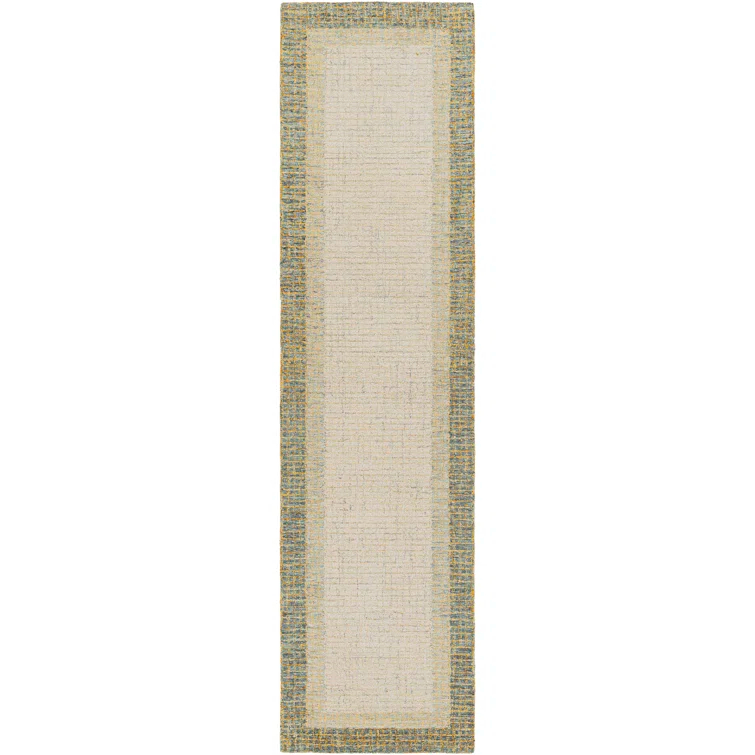 Handmade Tufted Wool Rectangular Easy Care Rug