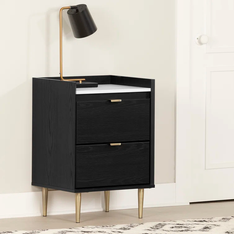 Hype 2 Drawer End Table with Storage