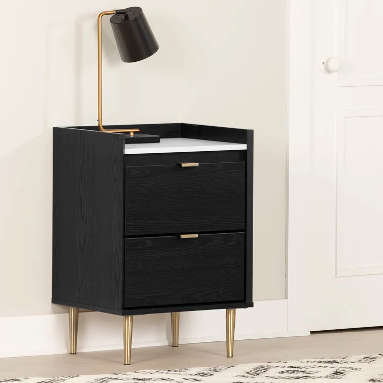 Hype 2 Drawer End Table with Storage