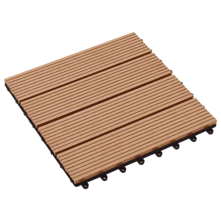 VidaXL 11 Pieces Decking Tiles WPC 11.8" x 11.8" 1 Sqm