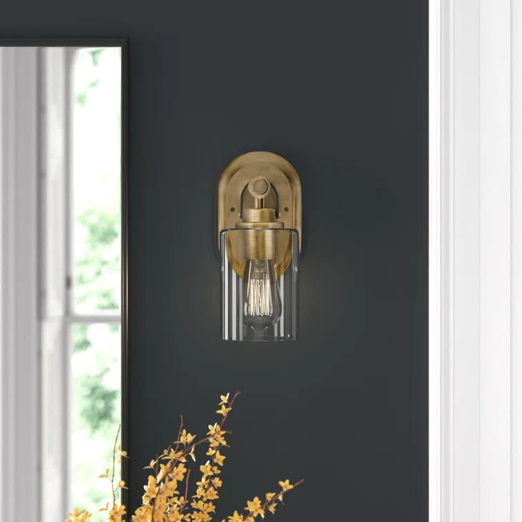 April Single Transparent Dimmable Bath Sconce