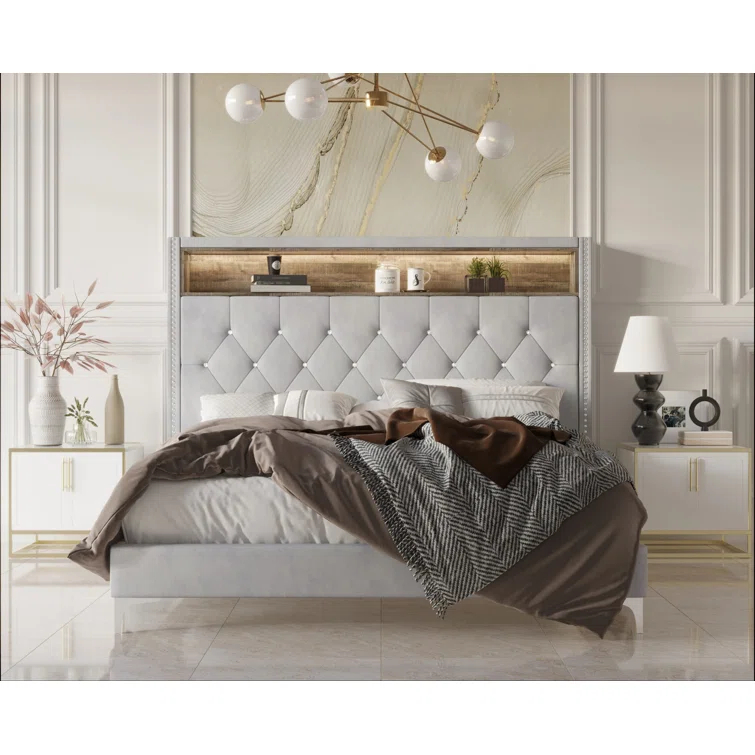 Upholstered Bookcase Bed