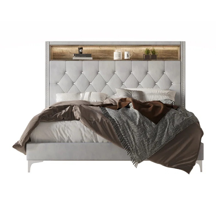 Upholstered Bookcase Bed
