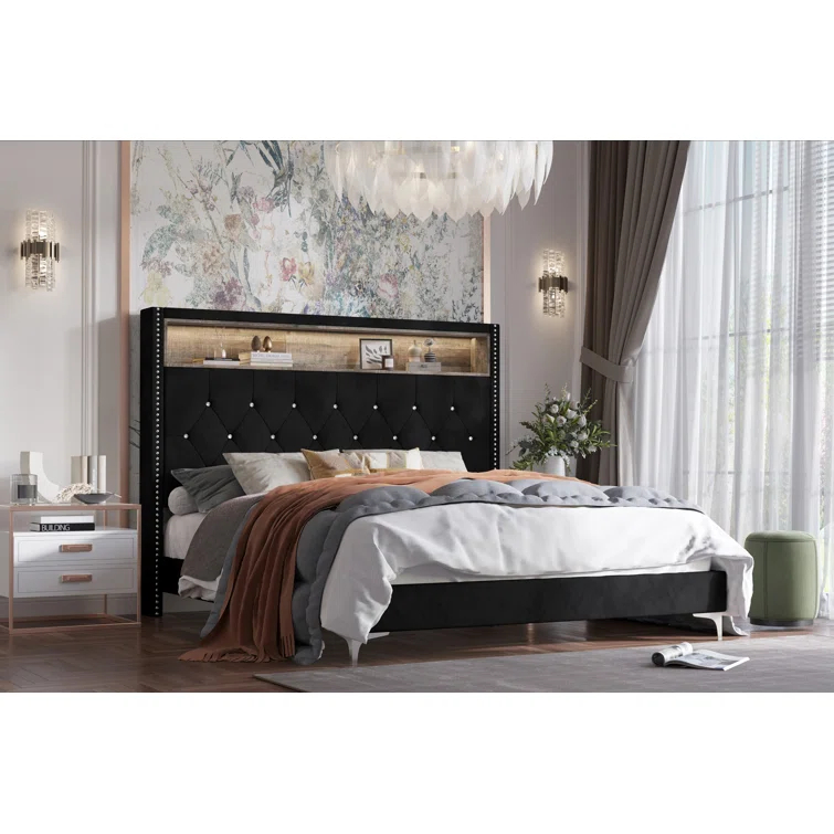 Upholstered Bookcase Bed