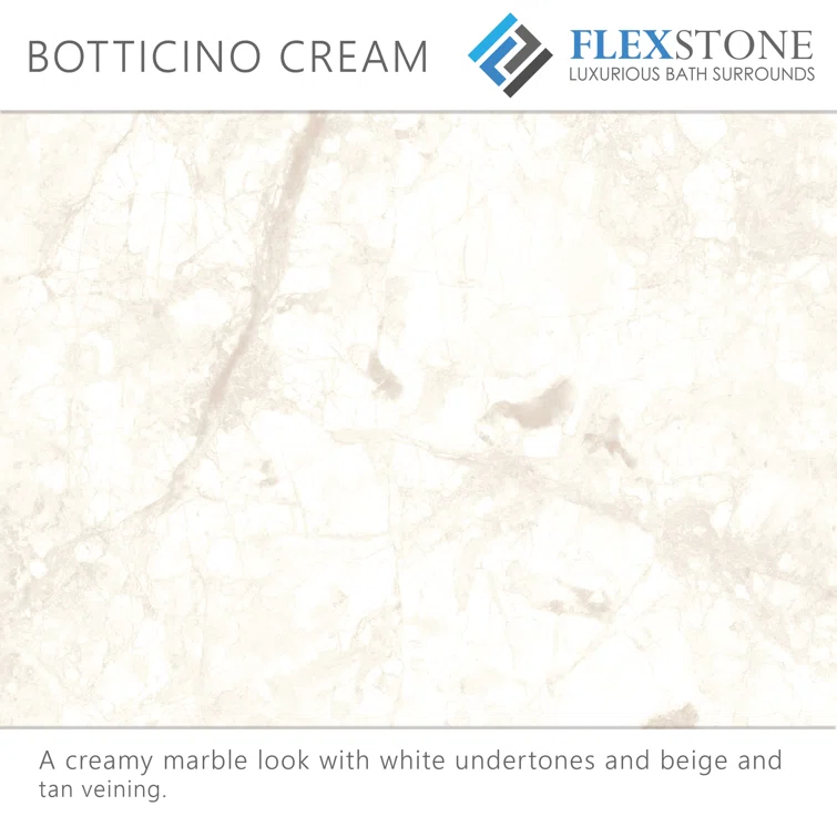 FlexStone 60"L x 30"W Single Threshold Alcove Shower Base with Right-Hand Drain
