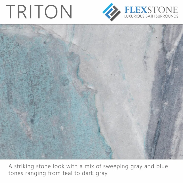 FlexStone 60"L x 30"W Single Threshold Alcove Shower Base with Right-Hand Drain