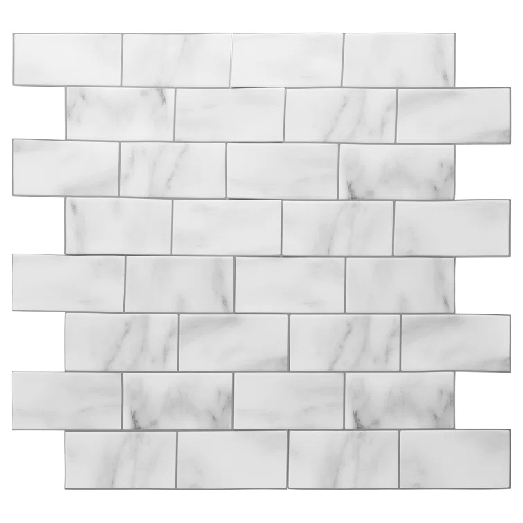Avant Decor 3'' W x 5'' L Polyvinyl Chloride (PVC) Peel and Stick Subway Tile