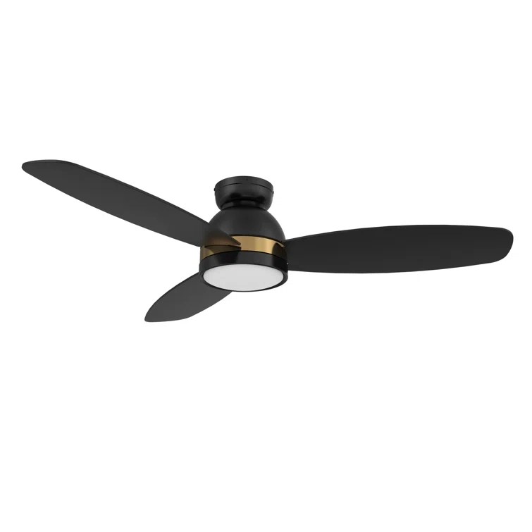 Smart Flush Mount Ceiling Fan with Light, Remote Control, DC Motor