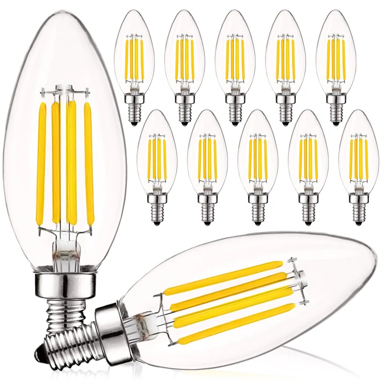 5 Watt (60 Watt Equivalent), B11 LED, Dimmable, Natural White (3500K), E12/Candelabra Base