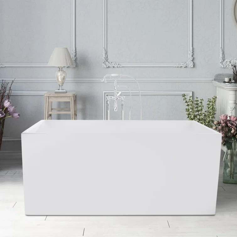 47" x 29" Freestanding Soaking Acrylic Bathtub