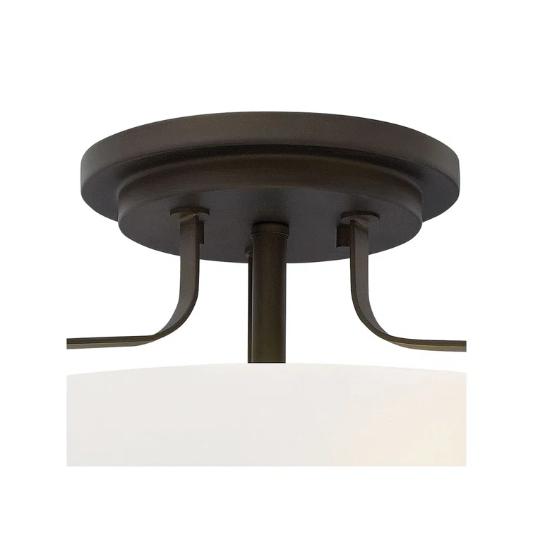 Harper 14.5-in 3-Light Semi-Flush Mount Retro Ceiling Light