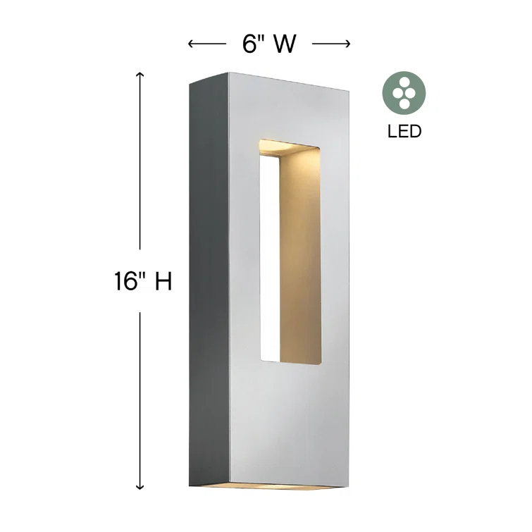 Atlantis Outdoor Wall Mount Lantern w/ Integrated LED