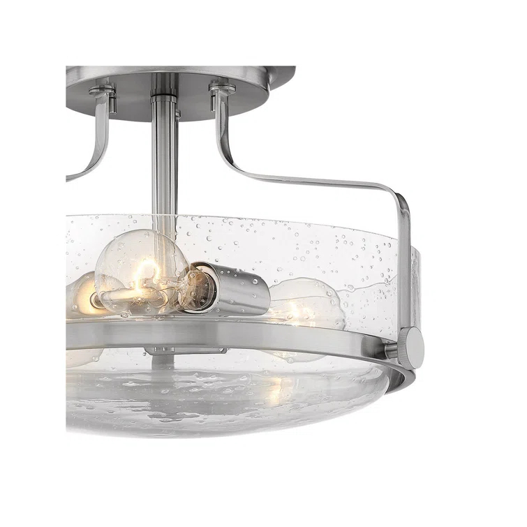 Harper 3-Light Semi-Flush Mount Retro Ceiling Light