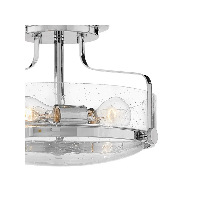 Harper 3-Light Semi-Flush Mount Retro Ceiling Light