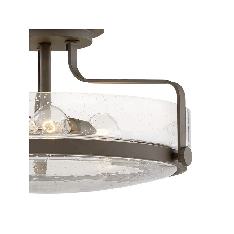 Harper 3-Light Semi-Flush Mount Retro Ceiling Light