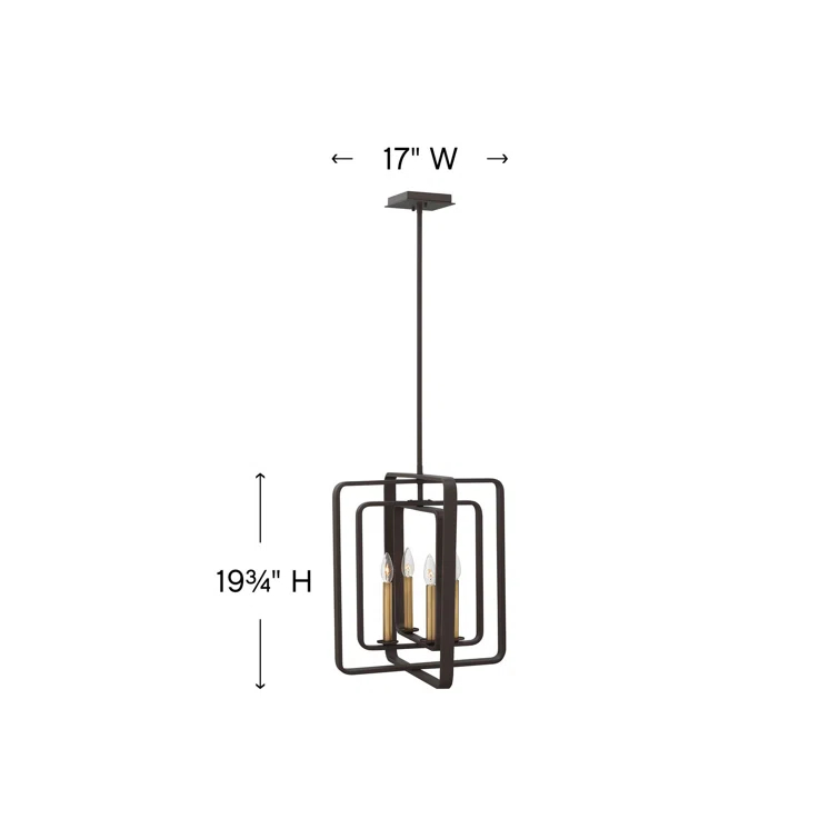 Fernand 4-Light Candle Style Geometric Chandelier