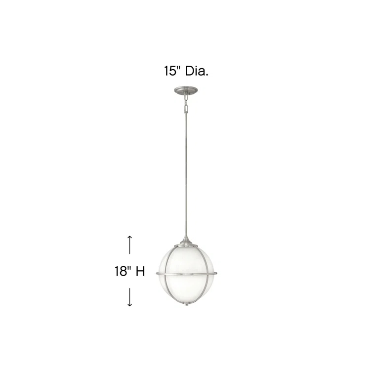 3-Light Glass Globe Pendant