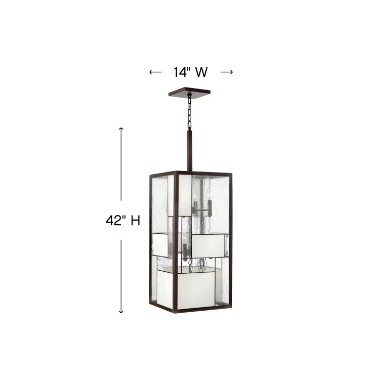 Hinkley Lighting - Mondrian - Twelve Light Pendant in Craftsman Style - 14