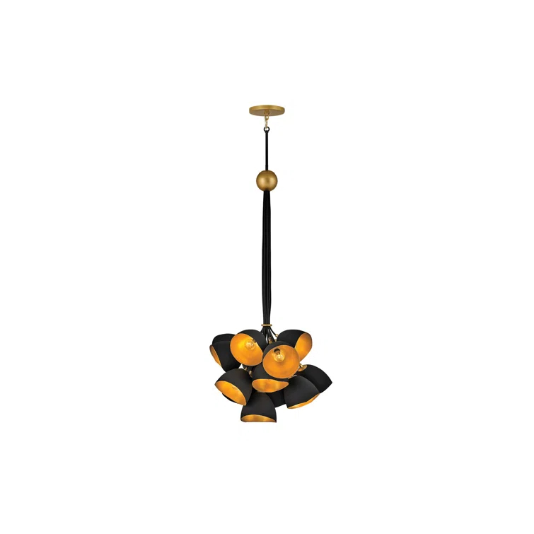 Nula Fifteen-Light Cluster Bell Chandelier by Lisa McDennon