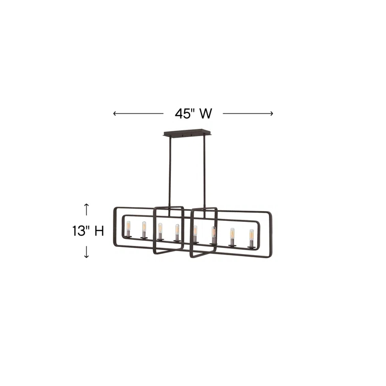 Quentin 8-Light Kitchen Island Linear Pendant