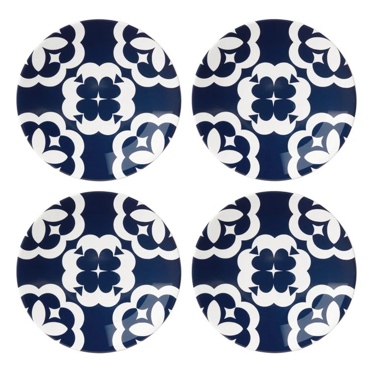 kate spade new york Elegant Geo 9.25'' Porcelain China Dinner Plate (Set of 4)